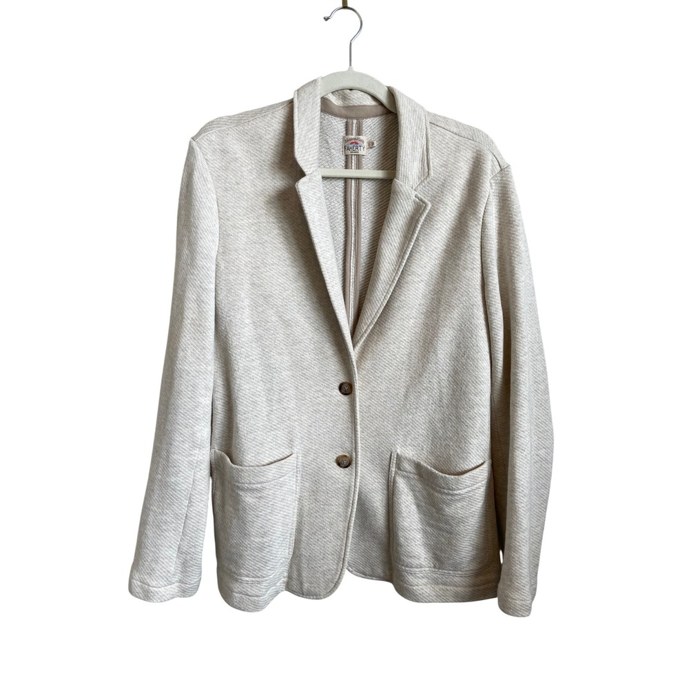 Faherty Brand Inlet Knit Blazer Oatmeal Heather WOS2313-LOE Large